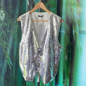 Men’s COOFANDY medium sequins vest